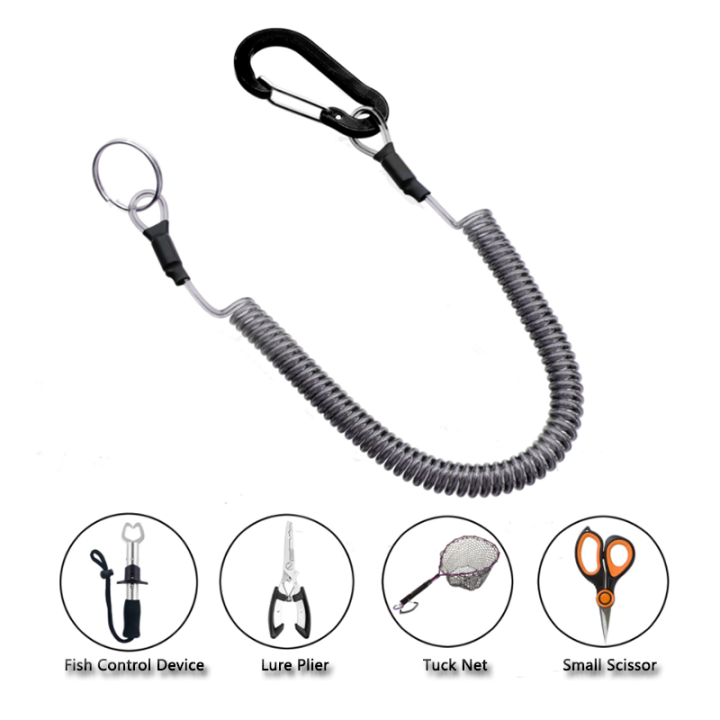 1.5m Long Promotional Fishing Pliers Safety Line Coiled Lanyard Transparent Black Light Weight Tool Holder Lanyard 1.5m Long Promotional Fishing Pliers Safety Line Coiled Lanyard Transparent Black Light Weight Tool Holder Lanyard Coil Lanyard for Outdoor Activities,Adjustable Coil Lanyard,Custom Coil Lanyard,Plastic Coil Lanyard,Wholesale Coil Lanyard