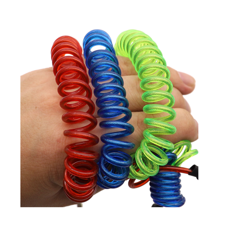 Double Trigger Buckles Coil Extension Fishing Rod Leashes Blue/Black/Red/Green/Yellow/Clear Multi-purpose Safety Spiral Line Double Trigger Buckles Coil Extension Fishing Rod Leashes Blue/Black/Red/Green/Yellow/Clear Multi-purpose Safety Spiral Line safety tool lanyard,coil spring lanyard,plastic stretchy coil lanyard,securing wire,spring safety tool lanyard