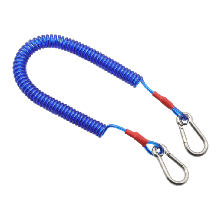 Fallproof Tool Coil Coiled Leash With SS Carabiner Ends 3m Expanding Colored PU Coated Rod Spiral Leash Fallproof Tool Coil Coiled Leash With SS Carabiner Ends 3m Expanding Colored PU Coated Rod Spiral Leash hand tool safety lanyard,tool lanyard with carabiner,coiled cable lanyard,wire coiled cable,wire rope lanyards