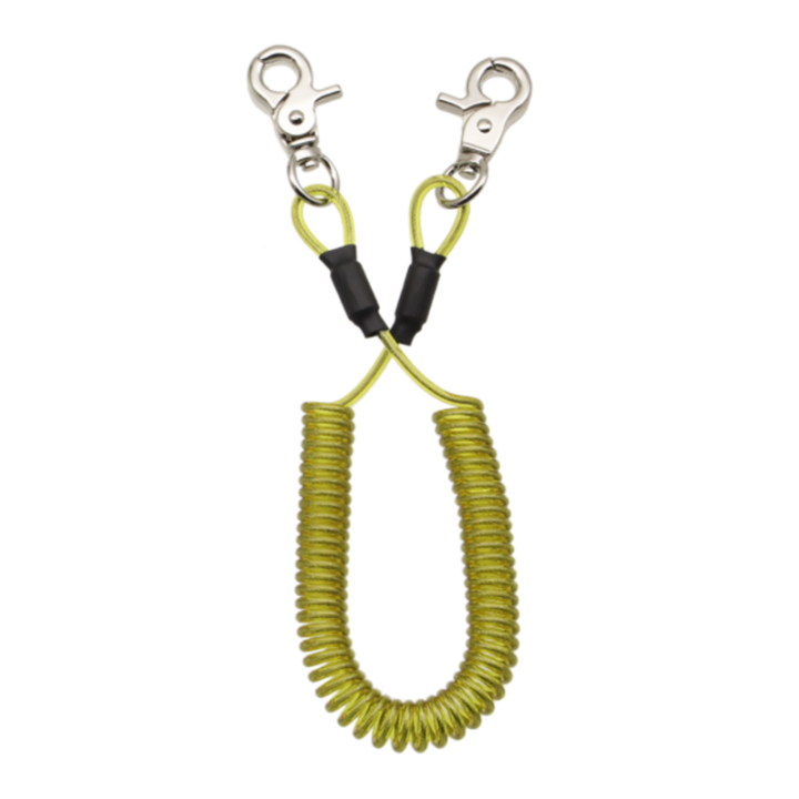 Double Trigger Buckles Coil Extension Fishing Rod Leashes Blue/Black/Red/Green/Yellow/Clear Multi-purpose Safety Spiral Line Double Trigger Buckles Coil Extension Fishing Rod Leashes Blue/Black/Red/Green/Yellow/Clear Multi-purpose Safety Spiral Line safety tool lanyard,coil spring lanyard,plastic stretchy coil lanyard,securing wire,spring safety tool lanyard