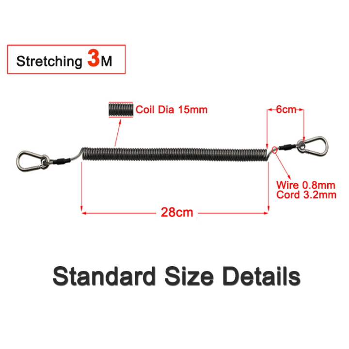 Fallproof Tool Coil Coiled Leash With SS Carabiner Ends 3m Expanding Colored PU Coated Rod Spiral Leash Fallproof Tool Coil Coiled Leash With SS Carabiner Ends 3m Expanding Colored PU Coated Rod Spiral Leash hand tool safety lanyard,tool lanyard with carabiner,coiled cable lanyard,wire coiled cable,wire rope lanyards