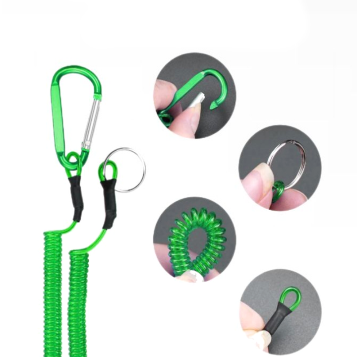 Universal Split Ring Aluminum Carabiner Stretch Fishing Plier Coiled Lanyard Against Drop And Lost Universal Split Ring Aluminum Carabiner Stretch Fishing Plier Coiled Lanyard Against Drop And Lost fly fishing lanyards,plier coiled lanyard,lightweight coil tether,wire coil lanyard,tool holder lanyard
