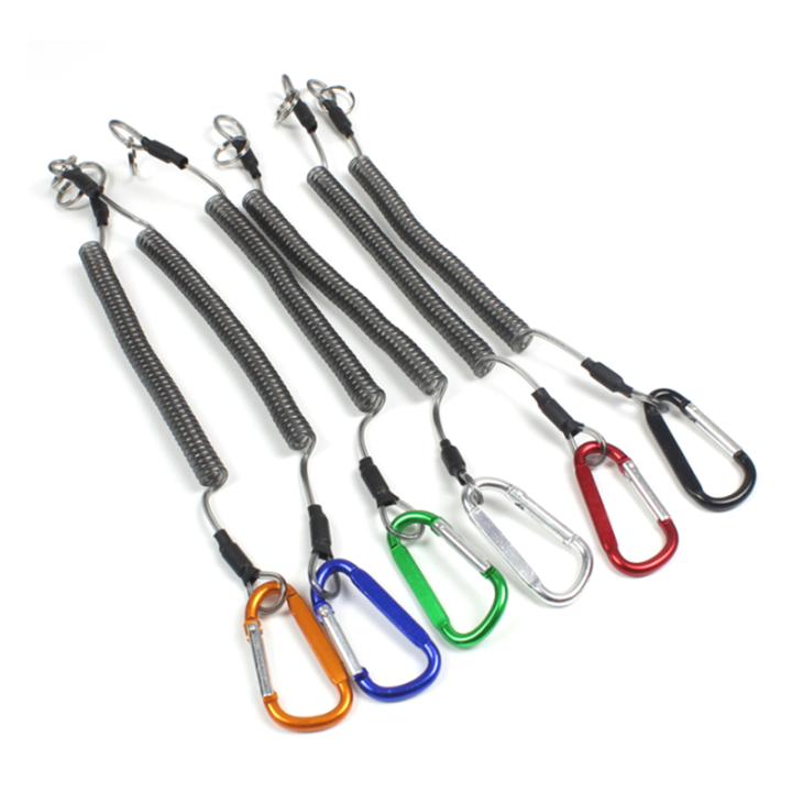 Stretching 1/3m Security Coiled Cable Lanyard Leash Keep Fishing Gear/Fish Control Device From Dropping Stretching 1/3m Security Coiled Cable Lanyard Leash Keep Fishing Gear/Fish Control Device From Dropping tool tethers,fish spring coiled lanyard,coil spring,coiled fishing lanyard,fly fishing accessory