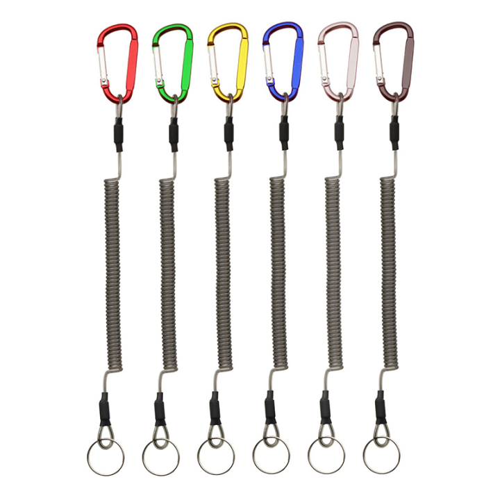 Universal Split Ring Aluminum Carabiner Stretch Fishing Plier Coiled Lanyard Against Drop And Lost Universal Split Ring Aluminum Carabiner Stretch Fishing Plier Coiled Lanyard Against Drop And Lost fly fishing lanyards,plier coiled lanyard,lightweight coil tether,wire coil lanyard,tool holder lanyard