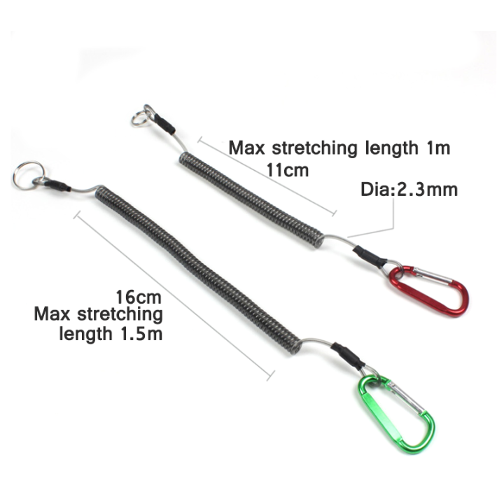 Universal Split Ring Aluminum Carabiner Stretch Fishing Plier Coiled Lanyard Against Drop And Lost Universal Split Ring Aluminum Carabiner Stretch Fishing Plier Coiled Lanyard Against Drop And Lost fly fishing lanyards,plier coiled lanyard,lightweight coil tether,wire coil lanyard,tool holder lanyard