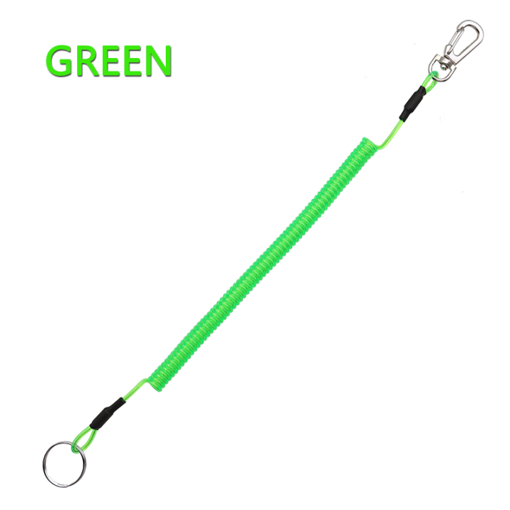 1.5 Meter Lobster Clasp Hook Colored Flexible Fishing Safety Line Coiled Lanyard Steel Cable Safety Rope 1.5 Meter Lobster Clasp Hook Colored Flexible Fishing Safety Line Coiled Lanyard Steel Cable Safety Rope spiral key chain,expanding coil,plastic spring rope,plastic spiral keychain,retractable lanyard