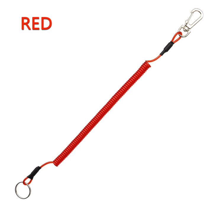 1.5 Meter Lobster Clasp Hook Colored Flexible Fishing Safety Line Coiled Lanyard Steel Cable Safety Rope 1.5 Meter Lobster Clasp Hook Colored Flexible Fishing Safety Line Coiled Lanyard Steel Cable Safety Rope spiral key chain,expanding coil,plastic spring rope,plastic spiral keychain,retractable lanyard