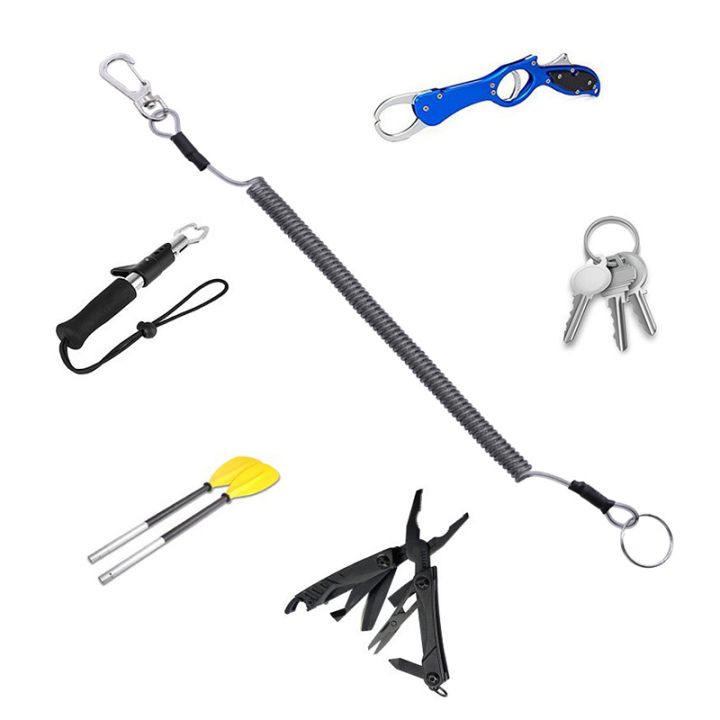 1.5 Meter Lobster Clasp Hook Colored Flexible Fishing Safety Line Coiled Lanyard Steel Cable Safety Rope 1.5 Meter Lobster Clasp Hook Colored Flexible Fishing Safety Line Coiled Lanyard Steel Cable Safety Rope spiral key chain,expanding coil,plastic spring rope,plastic spiral keychain,retractable lanyard