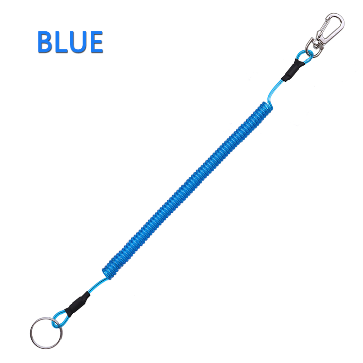 1.5 Meter Lobster Clasp Hook Colored Flexible Fishing Safety Line Coiled Lanyard Steel Cable Safety Rope 1.5 Meter Lobster Clasp Hook Colored Flexible Fishing Safety Line Coiled Lanyard Steel Cable Safety Rope spiral key chain,expanding coil,plastic spring rope,plastic spiral keychain,retractable lanyard