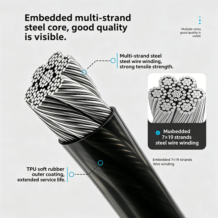 Extended Coil Tool Lanyard With OEM Fittings For Connecting Used in Hiking To Protect From Losing Goods  Extended Coil Tool Lanyard With OEM Fittings For Connecting Used in Hiking To Protect From Losing Goods  cable wire coil lanyard,stretch coil lanyard,steel coil tether,safety strap,coil lanyard cable