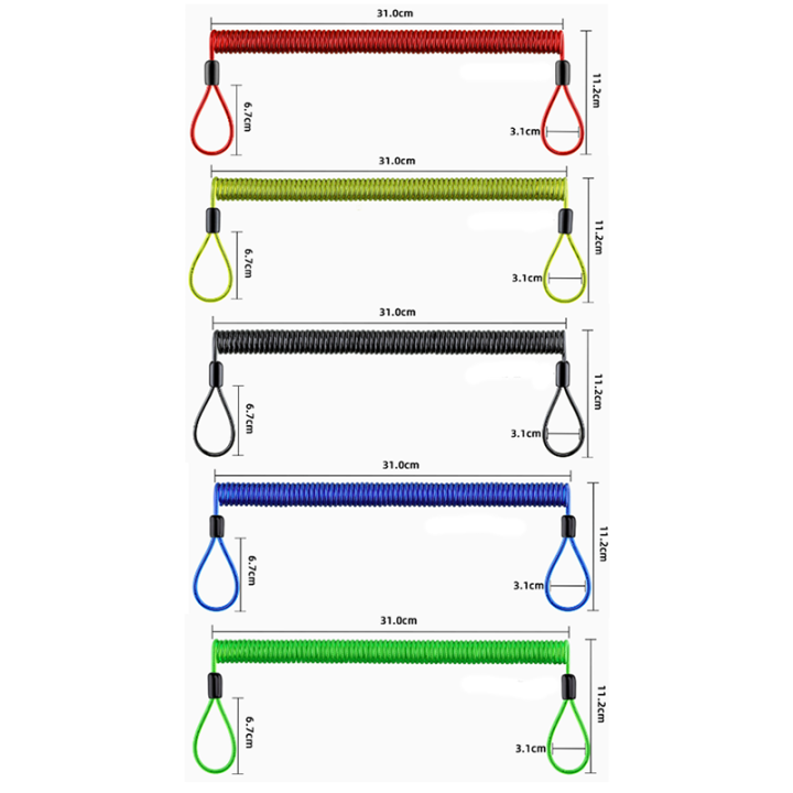 Extended Coil Tool Lanyard With OEM Fittings For Connecting Used in Hiking To Protect From Losing Goods  Extended Coil Tool Lanyard With OEM Fittings For Connecting Used in Hiking To Protect From Losing Goods  cable wire coil lanyard,stretch coil lanyard,steel coil tether,safety strap,coil lanyard cable