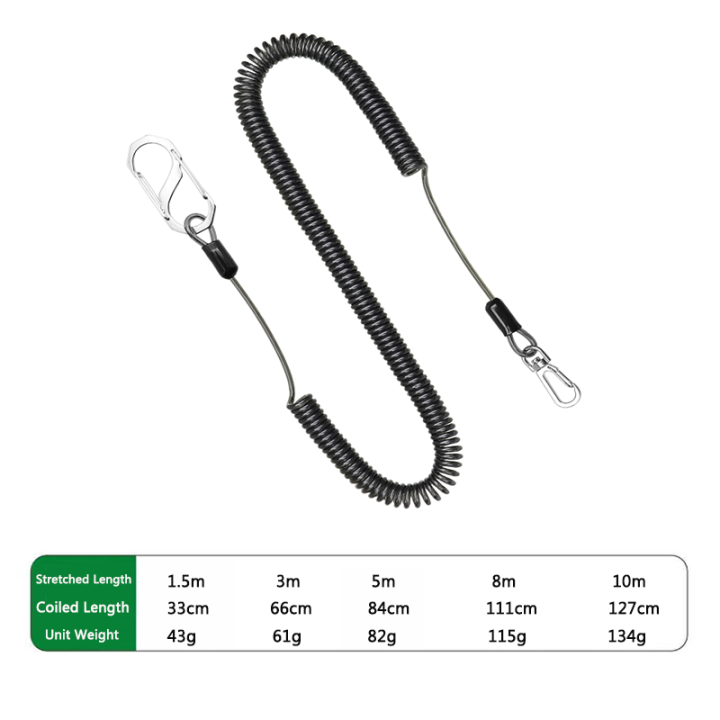 Fishing Rod / Water Bailer /Dipnet Brail Net Anti-lost Stretched Most 20Meter Fishing Missed Rope With Different Ends Fishing Rod / Water bailer /Dipnet Brail Net Anti-lost Stretched Most 20Meter Fishing Missed Rope With Different Ends spring safety,rope safety lanyard,spring coil lanyard,coiled lanyards,hand tools lanyard