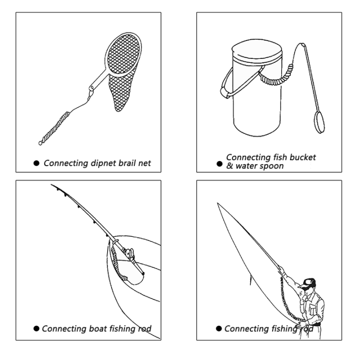 Fishing Rod / Water Bailer /Dipnet Brail Net Anti-lost Stretched Most 20Meter Fishing Missed Rope With Different Ends Fishing Rod / Water bailer /Dipnet Brail Net Anti-lost Stretched Most 20Meter Fishing Missed Rope With Different Ends spring safety,rope safety lanyard,spring coil lanyard,coiled lanyards,hand tools lanyard