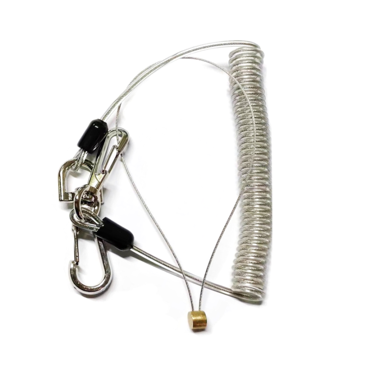 Plastic Transparent TPU Coated Safety Retention Coiled Tool Lanyard Extend 2M Stop Tools Falling From Height Plastic Transparent TPU Coated Safety Retention Coiled Tool Lanyard Extend 2M Stop Tools Falling From Height wire reinforced coiled cable,coil strap,tool bungee lanyard,spiral cord,coil safety strap