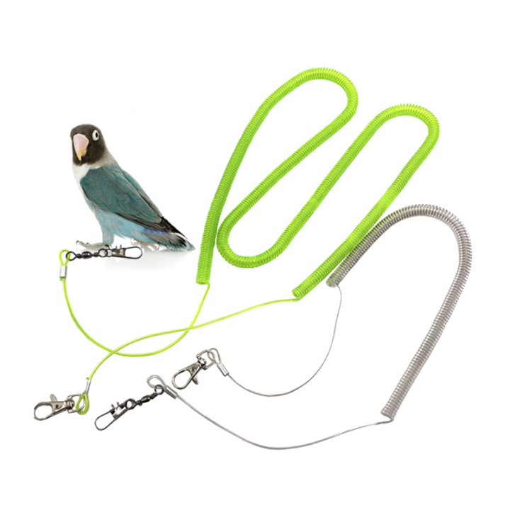 Spring Retractable Parrot Leash Anti-Bite Flying Rope Bird Anti-Lost Leash with Foot Ring for Outdoor Training Spring Retractable Parrot Leash Anti-Bite Flying Rope Bird Anti-Lost Leash with Foot Ring for Outdoor Training safe rope for parrots,parrot leg leash,bird anti-lost leash,retractable bird leash,parrot flying leash