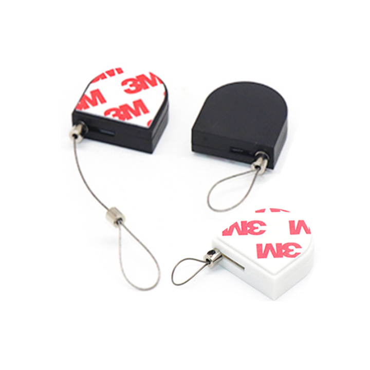 Arch-Shaped Light Weight Jewelry Display Security Pull Box 28*28mm With Steel Cable Arch-Shaped Black Light Weight Retracting Anti-theft Pull Box 28*28mm For Jewelry Display pull box security,security recoiler,anti-theft cable reel,anti-lost pull box,security retractor