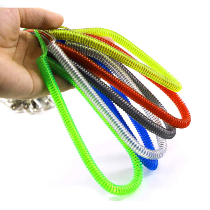 Best Red/Yellow/Blue/Green TPU Flexible Fishing Rod Safety Leash With Double Press-in Hooks For Rod Safety Best Red/Yellow/Blue/Green TPU Flexible Fishing Rod Safety Leash With Double Press-in Hooks For Rod Safety fishing safety line,steel cable lanyard,stretch coil lanyard,safety tool lanyard,coiled cable tool lanyard