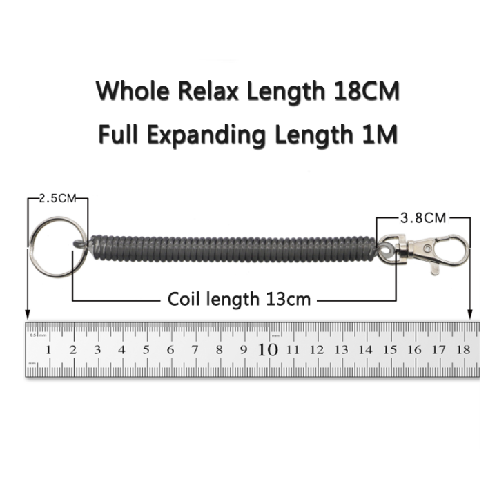 Multi-use Colorful High Quality Spring Coil Keychain Make Anti-theft Perfect Tool Tethering Easy