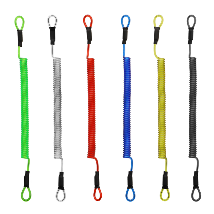 Snap To Snap Design Universal Steel Tool Cable Coiled Elastic Lanyard With DIY Accessories Snap To Snap Design Universal Steel Tool Cable Coiled Elastic Lanyard With DIY Accessories wire coil lanyard,coil leash,spring coil cable,safety tether lanyard,coil tether