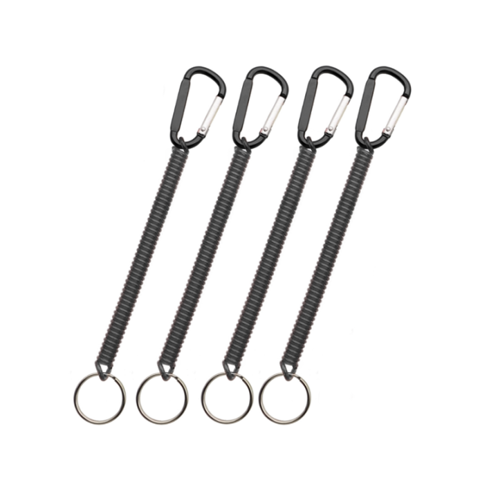 China Quick Release Extending Coil Lanyard With Carabiner And Split Ring End Protect Fishing Plier Safety China Quick Release Extending Coil Lanyard With Carabiner And Split Ring End Protect Fishing Plier Safety fishing spring coiled lanyard,tool holder lanyard,spiral coil lanyards,elastic lanyard,tool lanyards
