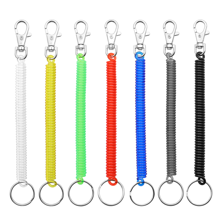 Multi-use Colorful High Quality Spring Coil Keychain Make Anti-theft Perfect Tool Tethering Easy