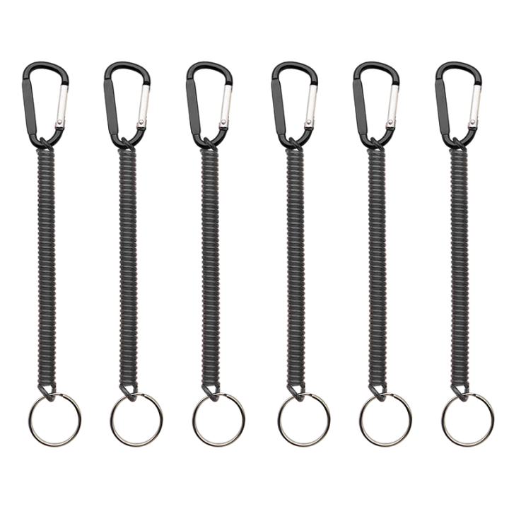 China Quick Release Extending Coil Lanyard With Carabiner And Split Ring End Protect Fishing Plier Safety China Quick Release Extending Coil Lanyard With Carabiner And Split Ring End Protect Fishing Plier Safety fishing spring coiled lanyard,tool holder lanyard,spiral coil lanyards,elastic lanyard,tool lanyards