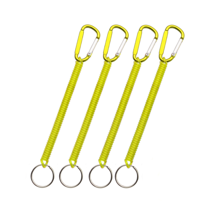 China Quick Release Extending Coil Lanyard With Carabiner And Split Ring End Protect Fishing Plier Safety China Quick Release Extending Coil Lanyard With Carabiner And Split Ring End Protect Fishing Plier Safety fishing spring coiled lanyard,tool holder lanyard,spiral coil lanyards,elastic lanyard,tool lanyards