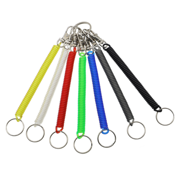 Multi-use Colorful High Quality Spring Coil Keychain Make Anti-theft Perfect Tool Tethering Easy
