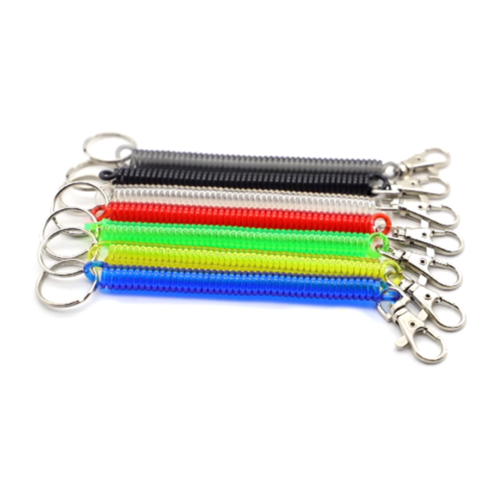 Multi-use Colorful High Quality Spring Coil Keychain Make Anti-theft Perfect Tool Tethering Easy