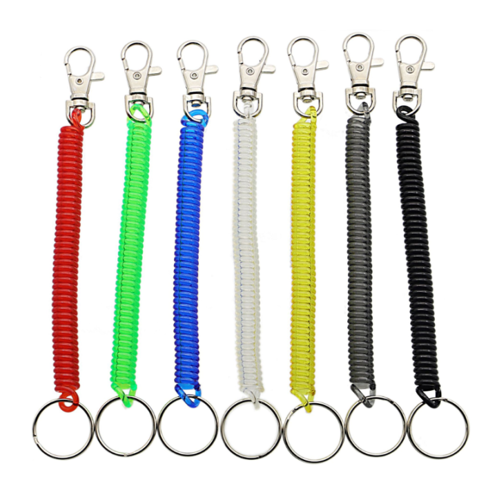 Multi-use Colorful High Quality Spring Coil Keychain Make Anti-theft Perfect Tool Tethering Easy