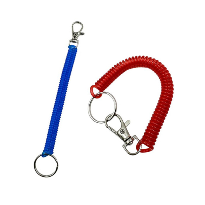 Multi-use Colorful High Quality Spring Coil Keychain Make Anti-theft Perfect Tool Tethering Easy