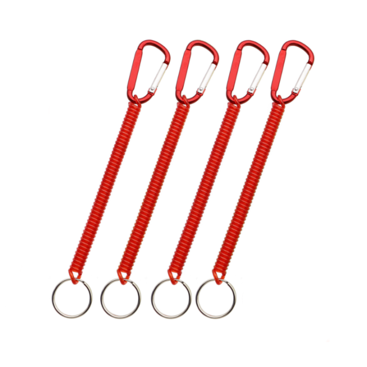 China Quick Release Extending Coil Lanyard With Carabiner And Split Ring End Protect Fishing Plier Safety China Quick Release Extending Coil Lanyard With Carabiner And Split Ring End Protect Fishing Plier Safety fishing spring coiled lanyard,tool holder lanyard,spiral coil lanyards,elastic lanyard,tool lanyards