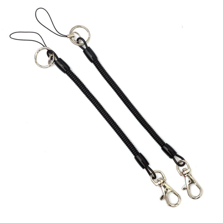 China Wholesale Anti Lost Bulk Soft Plastic Coil Lanyard With Hook For Keys Mobile Phone