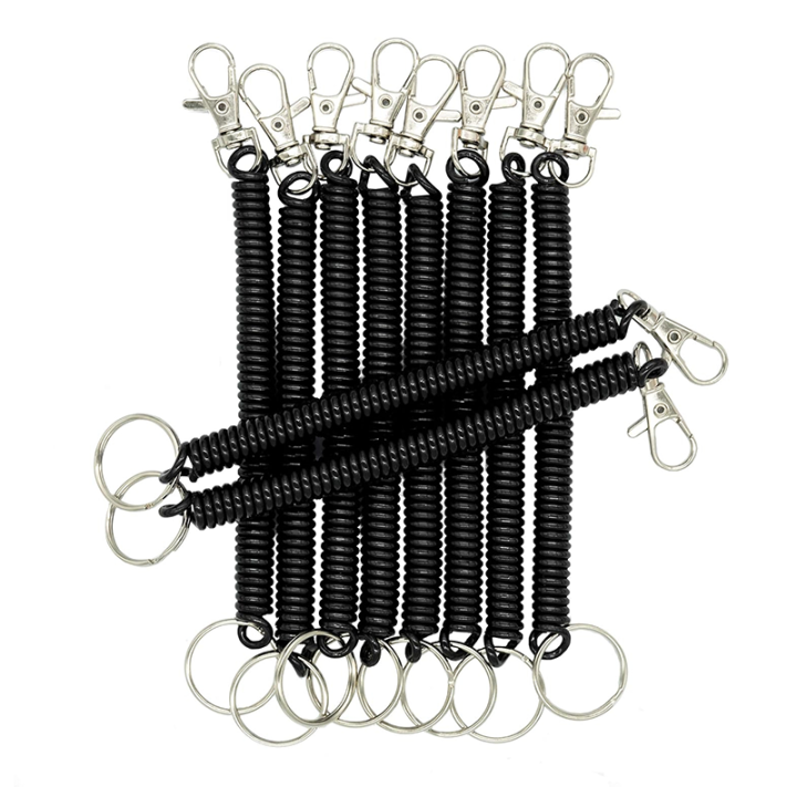 Multi-use Colorful High Quality Spring Coil Keychain Make Anti-theft Perfect Tool Tethering Easy