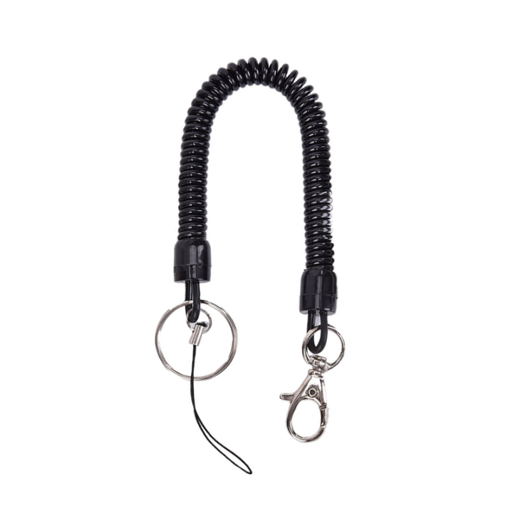 China Wholesale Anti Lost Bulk Soft Plastic Coil Lanyard With Hook For Keys Mobile Phone