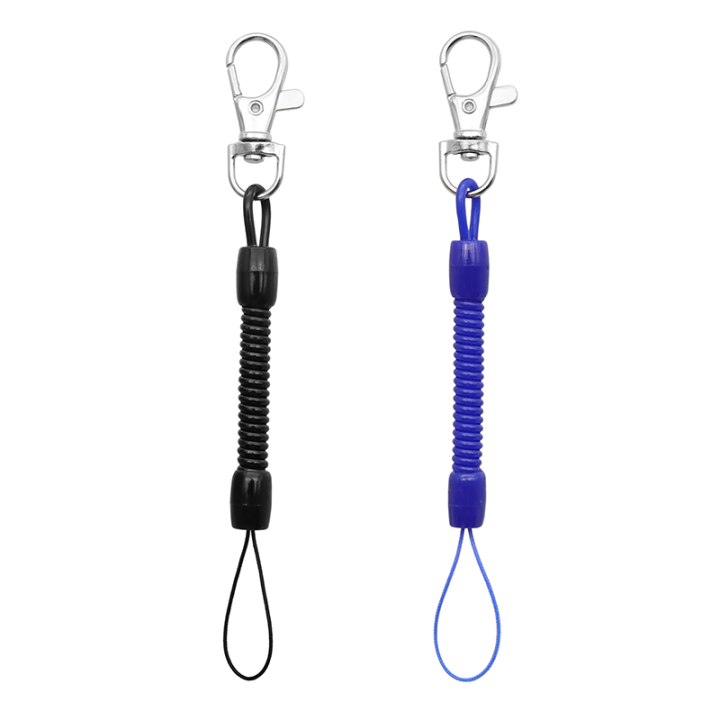 Quick Release Coiled Bungee Spring Tool Lanyard Short 15cm Expanding 1m For Fishing Scissor Safety