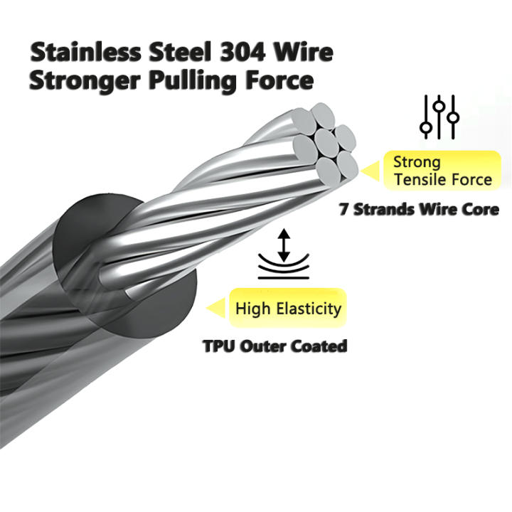 Plastic Bungee Steel Wire Coiled Lanyard Custom Lanyard End Accessories For Promotion