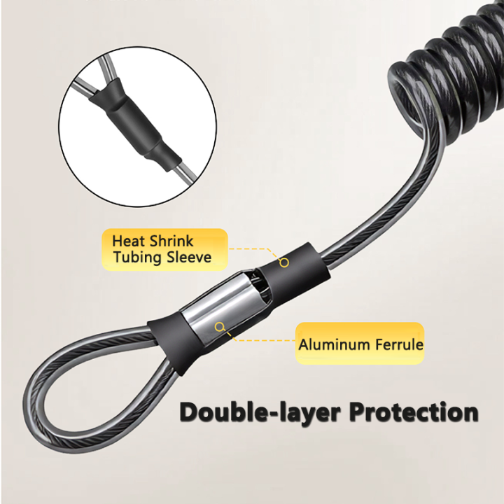 Plastic Bungee Steel Wire Coiled Lanyard Custom Lanyard End Accessories For Promotion