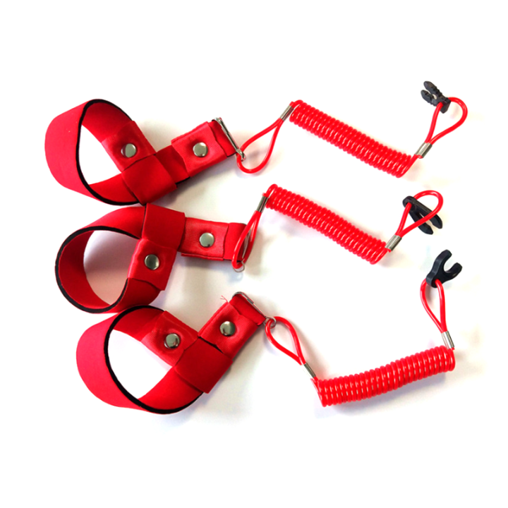 Yamaha Jetski Engine Kill Stop Switch Lanyard Coiled Lanyard with Floating Wrist Band Max 1.3M Long