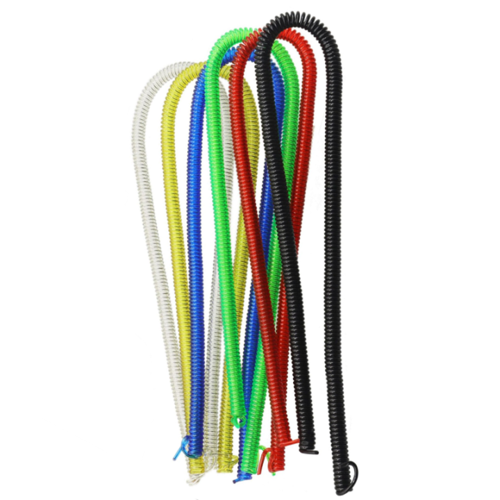 China Factory Customized Length Lightweight Stainl Steel Wire Coil Lanyard Safety Tool Cables