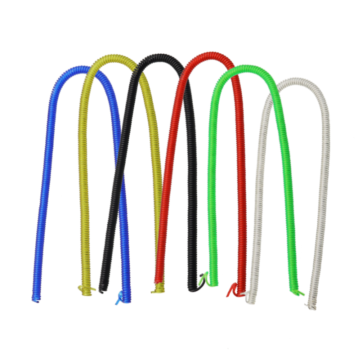 China Factory Customized Length Lightweight Stainl Steel Wire Coil Lanyard Safety Tool Cables