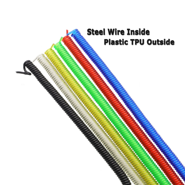 China Factory Customized Length Lightweight Stainl Steel Wire Coil Lanyard Safety Tool Cables