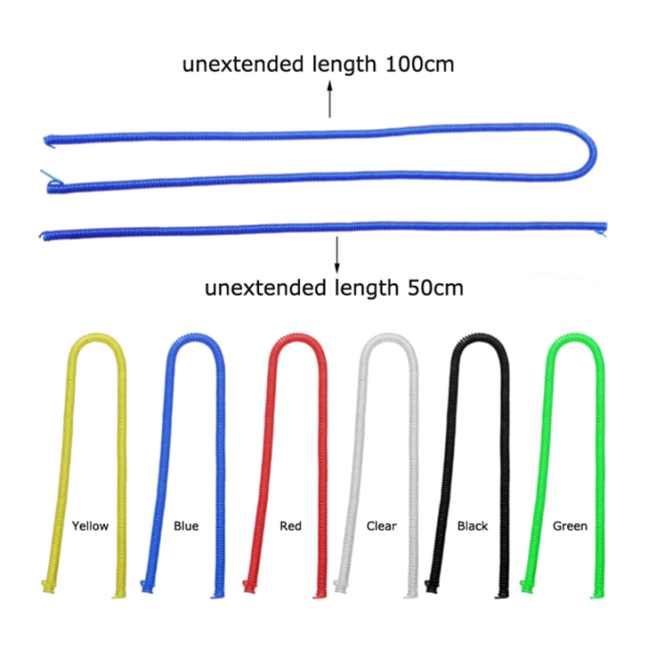 China Factory Customized Length Lightweight Stainl Steel Wire Coil Lanyard Safety Tool Cables