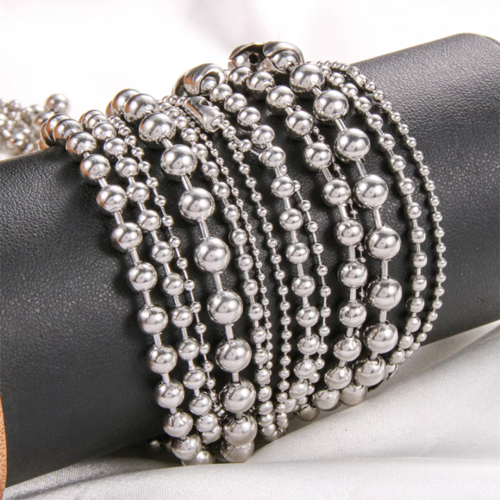 China Factory Different Types Beaded Bll Chain Lanyards With Connectors For Industrial Use & Outdoor Activities