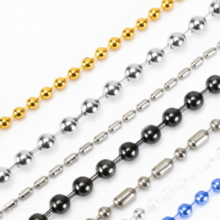 China Factory Different Types Beaded Bll Chain Lanyards With Connectors For Industrial Use & Outdoor Activities