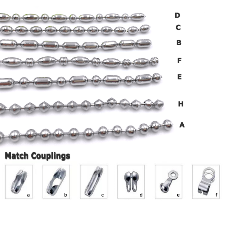 China Factory Different Types Beaded Bll Chain Lanyards With Connectors For Industrial Use & Outdoor Activities