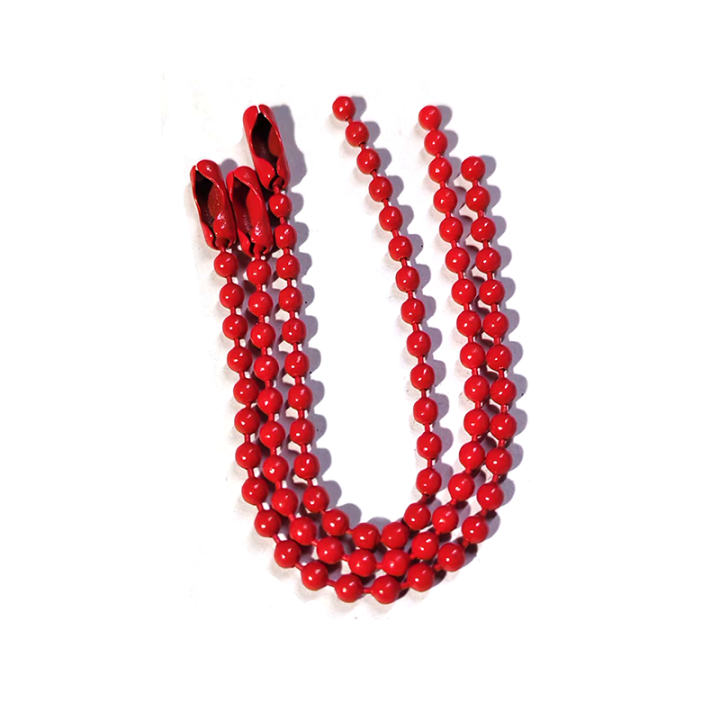 Universal Powder Coated Anti-Rust Nickel-Free Metal Ball Chain For Keychains Jewelry Making Necklaces