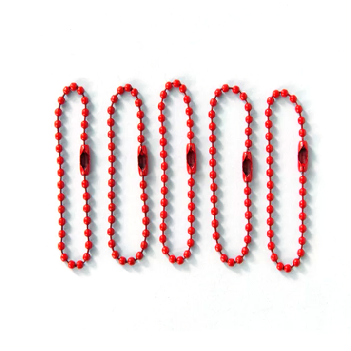 Universal Powder Coated Anti-Rust Nickel-Free Metal Ball Chain For Keychains Jewelry Making Necklaces