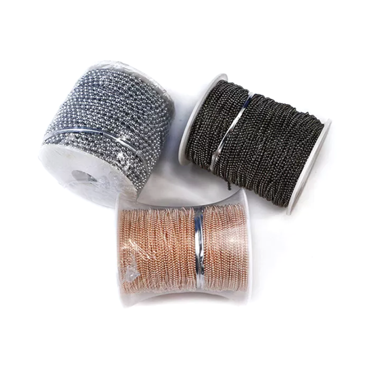 Custom Color & Length Multifunctional Bead Chain Lanyards By Spool With Connector For DIY Pendant Jewelry Handbag