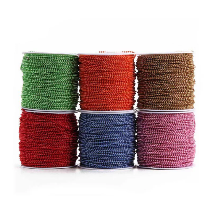 Custom Color & Length Multifunctional Bead Chain Lanyards By Spool With Connector For DIY Pendant Jewelry Handbag